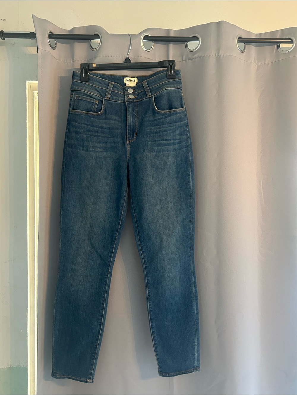 L'AGENCE High-Rise Blue Denim Jeans